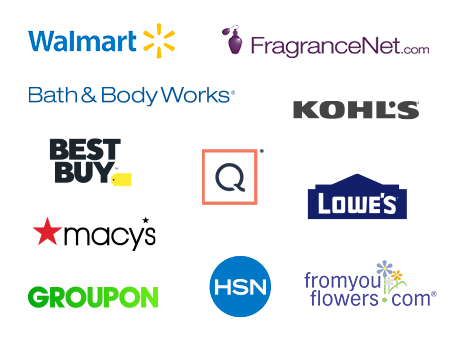 Retailer logos from our network.